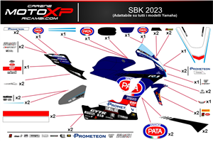 Kit de pegatinas compatible con Yamaha R1 2015 - 2019 - MXPKAD16893