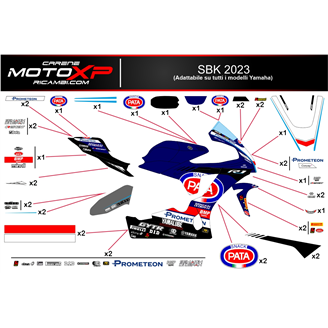 Kit de pegatinas compatible con Yamaha R6 2008 - 2016 - MXPKAD16895