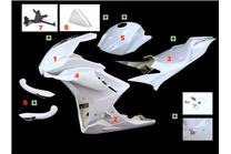 Aprilia Tuono 2016-2020 / kit conversione a RSV 4 2021 - set completo racing in 8-pezzi - MXPCRD17007