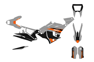 Aufkleber Satz kompatibel mit per KTM 450 RALLY 2011 - 2013 - MXPKAD15167