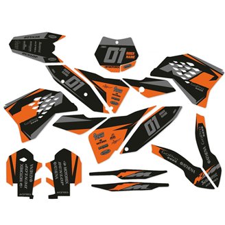 Sticker set compatible with per KTM EXC EXC-F 125 200 250 450 2008 - 2011 - MXPKAD13977