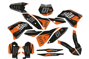 Sticker set compatible with per KTM EXC EXC-F 125 200 250 450 2008 - 2011 - MXPKAD13977