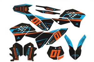 Kit adesivi compatibile con per KTM EXC EXC-F 125 200 250 450 2008 - 2011 - MXPKAD14388