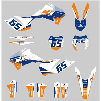 Kit adesivi compatibile con per KTM EXC EXC-F 125 200 250 300 350 450 2016 - MXPKAD14576