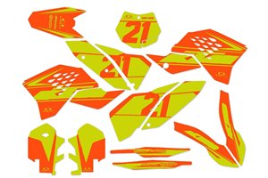 Kit adesivi compatibile con per KTM SX 125 200 250 300 350 450 2007 2010 - MXPKAD14390