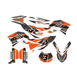 Kit de pegatinas compatible con per KTM SX 125 200 250 300 350 450 2007 2010 - MXPKAD14386