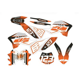 Kit adesivi compatibile con per KTM SX 125 200 250 300 350 450 2007 2010 - MXPKAD14385