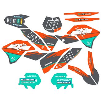 Kit de pegatinas compatible con per KTM SX 125 200 250 300 350 450 2007 2010 - MXPKAD13979
