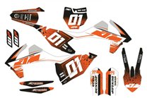 Kit adesivi compatibile con per KTM SX 125 200 250 300 350 450 2017 2018 - MXPKAD14406