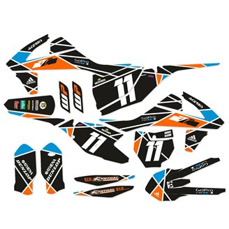 Kit de pegatinas compatible con per KTM SXF 125 200 250 300 350 450 2016 2018 - MXPKAD14086