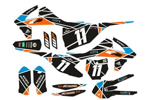Kit de pegatinas compatible con per KTM SXF 125 200 250 300 350 450 2016 2018 - MXPKAD14086