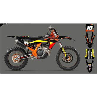 Kit Autocollants compatible avec per KTM SX 125 150 SXF XC XCF 250 300 350 450 2023 - MXPKAD15831