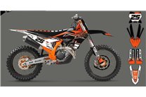 Kit adesivi compatibile con per KTM SX 125 150 SXF XC XCF 250 300 350 450 2023 - MXPKAD16066