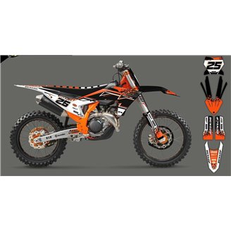Kit de pegatinas compatible con per KTM SX 125 150 SXF XC XCF 250 300 350 450 2023 - MXPKAD16066