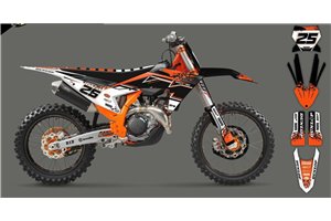 Aufkleber Satz kompatibel mit per KTM SX 125 150 SXF XC XCF 250 300 350 450 2023 - MXPKAD16066