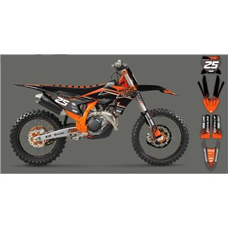 Sticker set compatible with per KTM SX 125 150 SXF XC XCF 250 300 350 450 2023 - MXPKAD16068