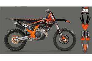 Kit adesivi compatibile con per KTM SX 125 150 SXF XC XCF 250 300 350 450 2023 - MXPKAD16068