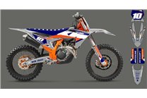 Kit adesivi compatibile con per KTM SX 125 150 SXF XC XCF 250 300 350 450 2023 - MXPKAD16070