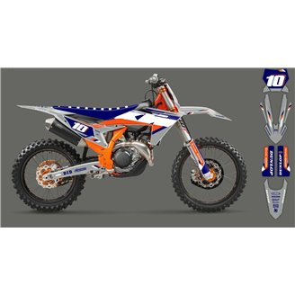 Kit adesivi compatibile con per KTM SX 125 150 SXF XC XCF 250 300 350 450 2023 - MXPKAD16070
