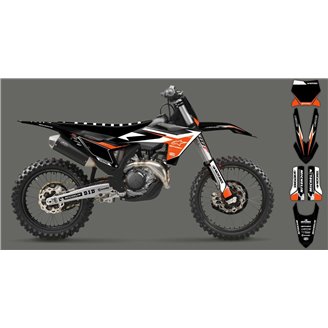 Kit Autocollants compatible avec per KTM SX 125 150 SXF XC XCF 250 300 350 450 2023 - MXPKAD16071