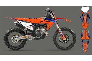 Kit Autocollants compatible avec per KTM SX 125 150 SXF XC XCF 250 300 350 450 2023 - MXPKAD16075