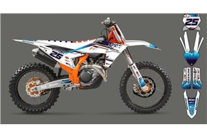 Aufkleber Satz kompatibel mit per KTM SX 125 150 SXF XC XCF 250 300 350 450 2023 - MXPKAD16082