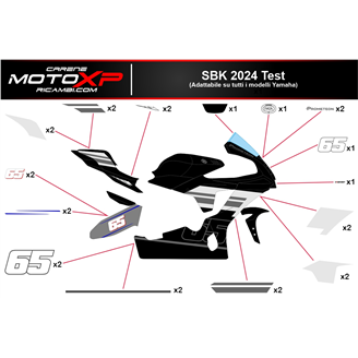 Kit adesivi compatibile con Yamaha R6 2017 - 2024 - MXPKAD17056