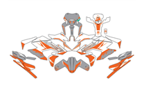 Kit Autocollants compatible avec per KTM 1290 SUPER ADVENTURE S-R 2021 - 2023 - MXPKAD17184