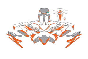 Kit de pegatinas compatible con per KTM 1290 SUPER ADVENTURE S-R 2021 - 2023 - MXPKAD17184