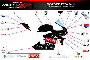Kit Autocollants compatible avec Ducati Panigale V4 V4S V4R 2019 - 2021 - MXPKAD17231