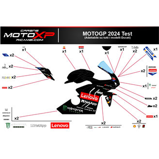 Kit Autocollants compatible avec Ducati 959 1299 Panigale - MXPKAD17234