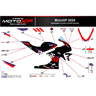 Kit Autocollants compatible avec Aprilia RSV4 2021 - 2024 - MXPKAD17403
