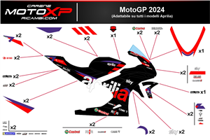 Kit de pegatinas compatible con Aprilia RSV4 2021 - 2024 - MXPKAD17403