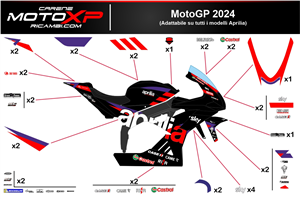 Aufkleber Satz kompatibel mit Aprilia RSV4 2015 - 2020 - MXPKAD17404