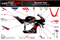 Kit Autocollants compatible avec Aprilia RSV4 2009 - 2014 - MXPKAD17405