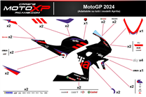 Kit adesivi compatibile con Aprilia RS 660 2020 - 2024 - MXPKAD17409