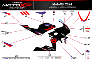 Kit adesivi compatibile con Aprilia RS 660 2020 - 2024 - MXPKAD17409