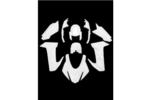 Carénages abs Aprilia RS 660 2020- 2024 complets de garde-boue à peindre - MXPCAD17971