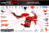 Kit adesivi compatibile con Ducati Panigale V4 V4S 2025 - MXPKAD118018