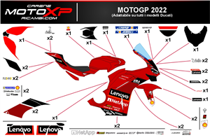 Kit adesivi compatibile con Ducati Panigale V4 V4S 2025 - MXPKAD118013