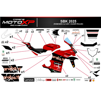 Aufkleber Satz kompatibel mit Ducati Panigale V4 V4S 2025 - MXPKAD118077