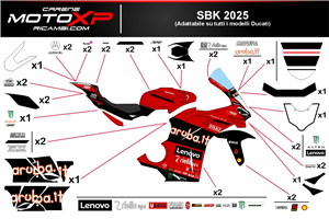 Sticker set compatible with Ducati Panigale V4 V4S 2025 - MXPKAD118077