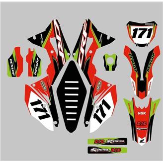 Aufkleber Satz kompatibel mit per Honda CRF 450 2019 - 2020 - MXPKAD13259
