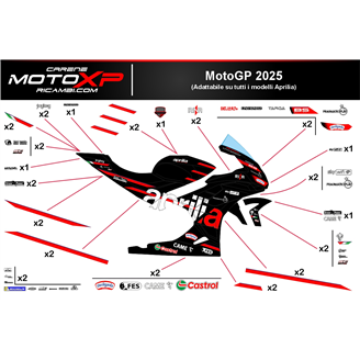 Kit Autocollants compatible avec Aprilia RSV4 2009 - 2014 - MXPKAD18083