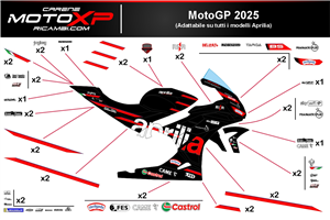 Kit adesivi compatibile con Aprilia RSV4 2009 - 2014 - MXPKAD18083