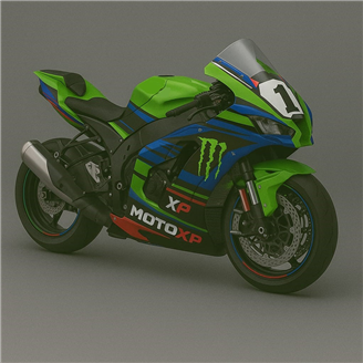 Lackierte Straße Verkleidung auf ABS kompatibel mit Kawasaki ZX10R 2021 - 2025 - MXPCAV18146