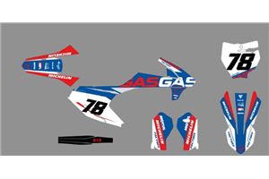 Kit de pegatinas compatible con per GASGAS MC 65 2021 - 2022 - MXPKAD18183
