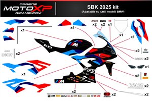 Aufkleber Satz kompatibel mit Bmw S 1000RR 2019 - 2022 - MXPKAD18245
