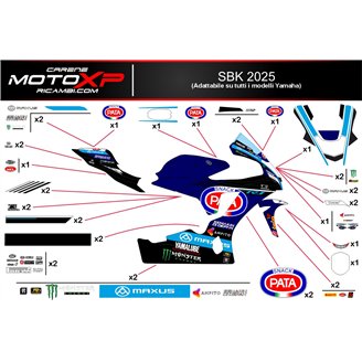Kit de pegatinas compatible con Yamaha R6 2008 - 2016 - MXPKAD18278