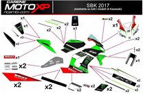 Kit Autocollants compatible avec Kawasaki Ninja ZX4-RR 2024 - 2025 - MXPKAD18337